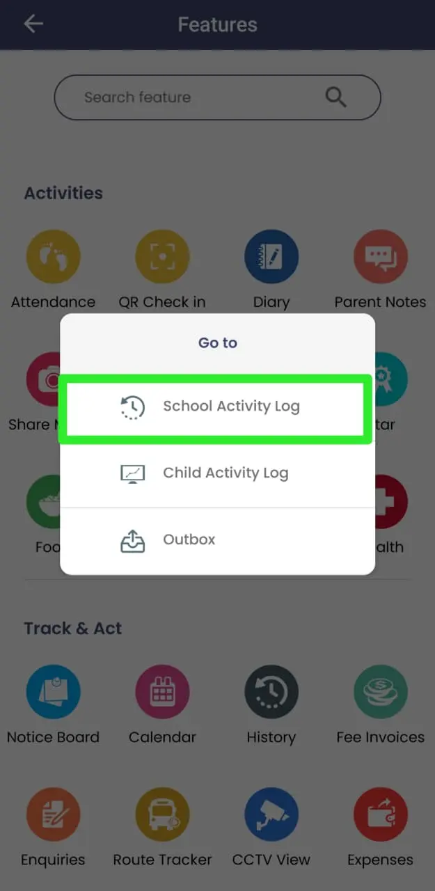 School Activity Log Mobile