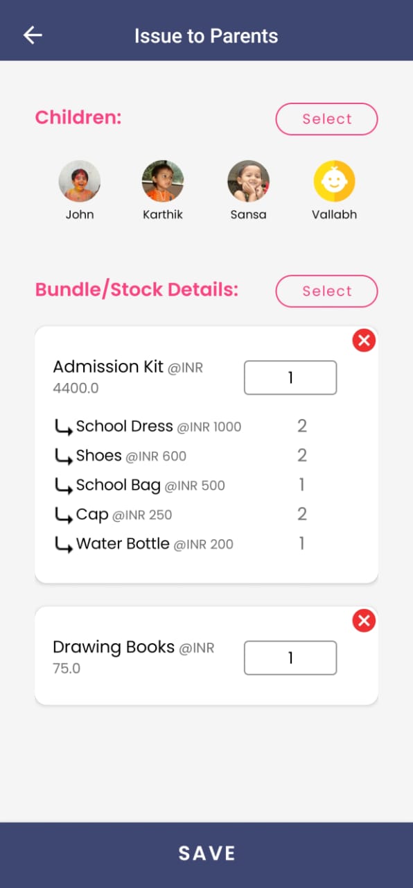 Issue to parents screenshot